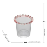 Porta Colher De Cristal Chumbo Coracao Rosa - Lyor