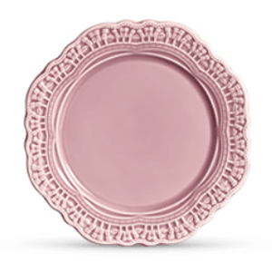 Prato De Cerâmica Sobremesa Romantic Rosa - Scalla