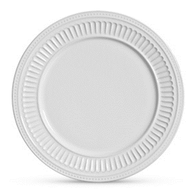 Prato De Ceramica Raso Poppy Branco - Scalla