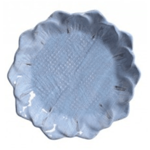 Prato De Cerâmica Sobremesa Playful Flowers Azul - Scalla