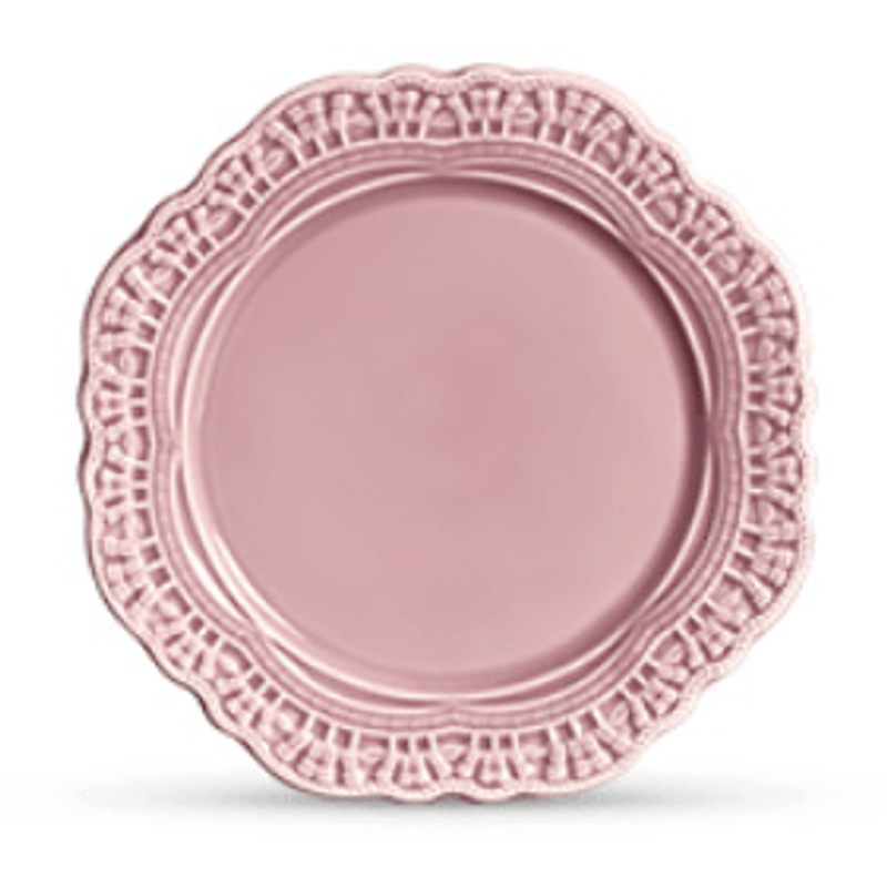 Prato De Ceramica Sobremesa Romantic Rosa - Scalla
