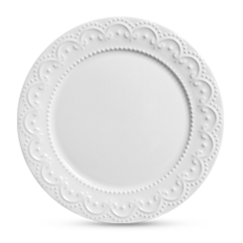 Prato De Ceramica Raso Princess Branco - Scalla